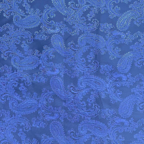 3 Metres Two Tone Jacquard Fabric 55" (Royal)