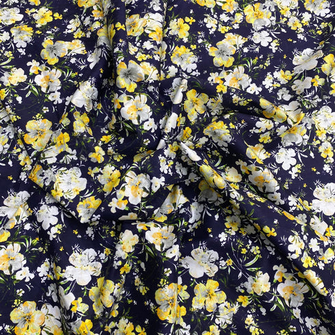 3 Metres Premium Cotton Lawn With Sateen Finish - 45" Wide - Bloom