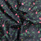 3 Metres Premium Cotton Lawn With Sateen Finish - 55" Wide - Black Flowers