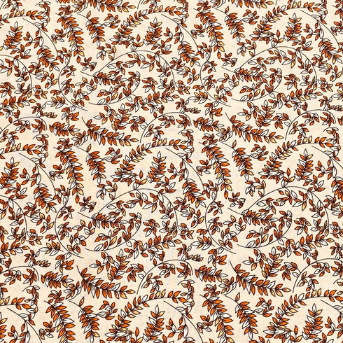 3 Metres, Premium Quality, Printed Dressmaking Viscose - 55" Wide (Marigold)