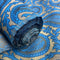 Per Metre Luxury Paisley Brocade- 55” Wide (Blue & Gold)