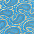 Per Metre Luxury Paisley Brocade- 55” Wide (Blue & Gold)