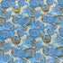 Per Metre Luxury Floral Brocade- 55” Wide (Blue Rose)
