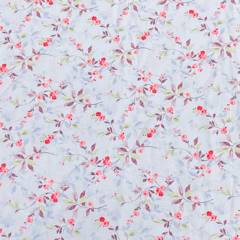 3 Metres, Soft Touch Japanese Printed Crepe - 45" Wide (Periwinkle)