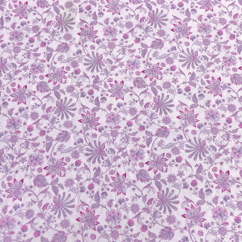 3 Metres, Soft Touch Japanese Printed Crepe - 45" Wide (Lilac)