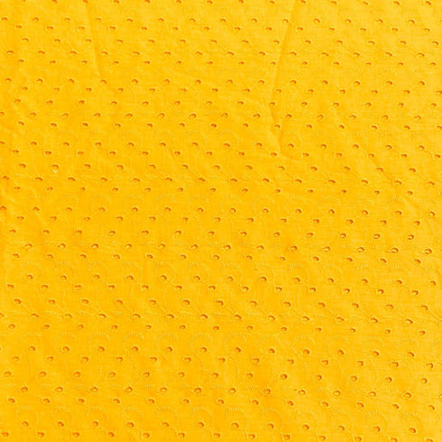 3 Metre Luxurious Broderie Anglaise Cotton - 60" Wide - Mango