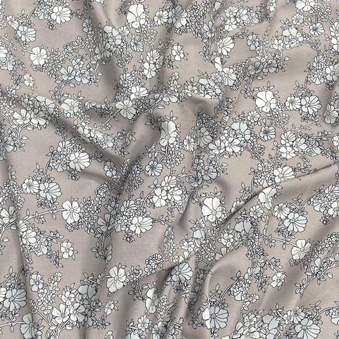 3 Metres, Premium Quality, Printed Dressmaking Viscose - 55" Wide (Mauve)