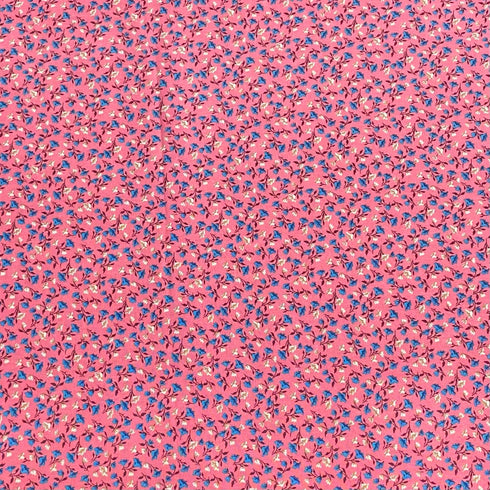 3 Metres, Premium Quality, Printed Dressmaking Viscose - 55" Wide (Pink)