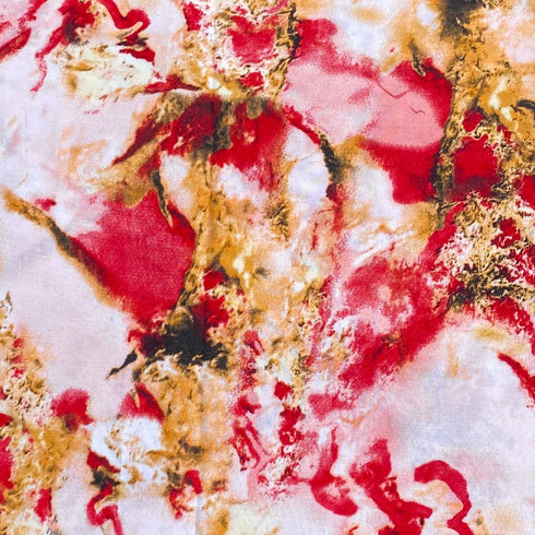 3 Metres, Premium Quality, Printed Dressmaking Viscose - 55" Wide (Marble)