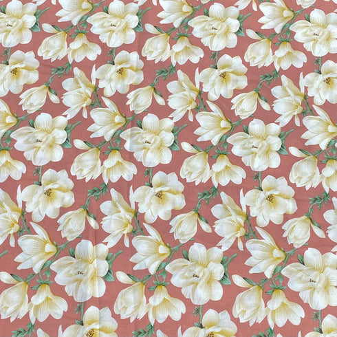 3 Metres, Premium Quality, Printed Dressmaking Viscose - 55" Wide (Big Floral)