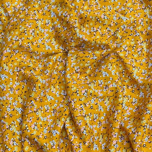 3 Metres, Premium Quality, Printed Dressmaking Viscose - 55" Wide (Sun)