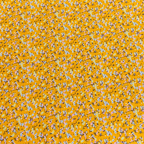 3 Metres, Premium Quality, Printed Dressmaking Viscose - 55" Wide (Sun)