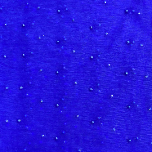 Per Metre Luxurious Beads On Mesh - 55" wide (Royal)