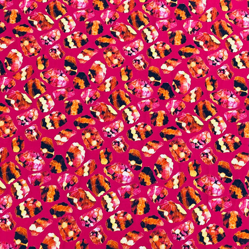 Soft Touch Japanese Printed Crepe - 45" Wide (Pink)