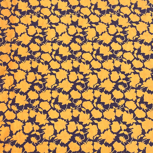 Soft Touch Japanese Printed Crepe - 45" Wide (Orange & Black)