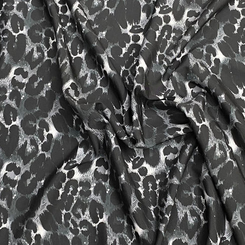 Soft Touch Japanese Printed Crepe - 45" Wide (Black & White)