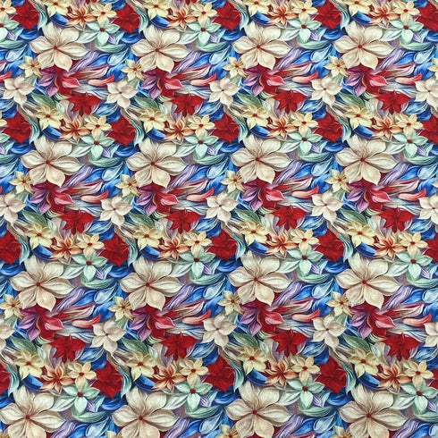 Per Metre 100% Digital Cotton Print - (Fully Bloom)