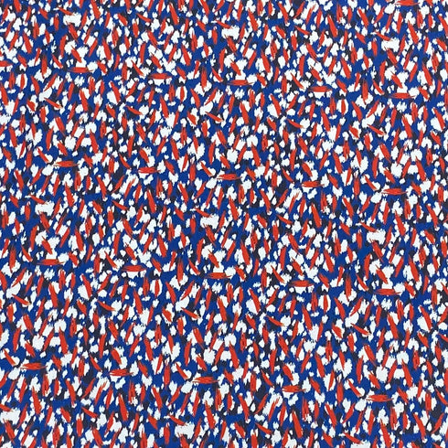 Soft Touch Japanese Printed Crepe - 45" Wide (Red, Blue & White)