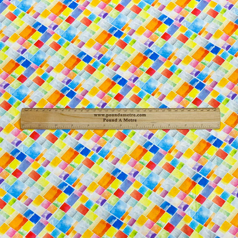 Per Metre 100% Digital Cotton Print - (Rainbow Weave)