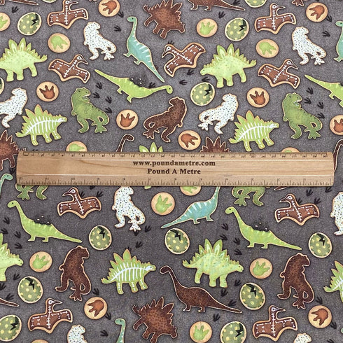 Per Metre 100% Digital Cotton Print - (Dinosaurs)