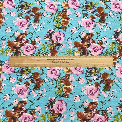 3 Metres Luxury Soft Printed Crepe - 55" Wide (Sky)