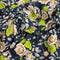 3 Metres Luxury Soft Printed Crepe - 55" Wide (Black & Green)