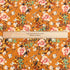 3 Metres Luxury Soft Printed Crepe - 55" Wide (Orange Floral)