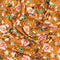3 Metres Luxury Soft Printed Crepe - 55" Wide (Orange Floral)