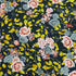 3 Metres Luxury Soft Printed Crepe - 55" Wide (Black & Yellow)