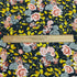 3 Metres Luxury Soft Printed Crepe - 55" Wide (Black & Yellow)