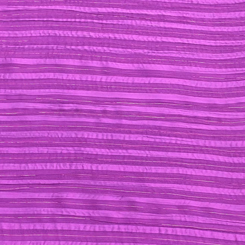 3 Metres Luxury Dressmaking Metallic Chiffon- 55" Wide - (Purple)