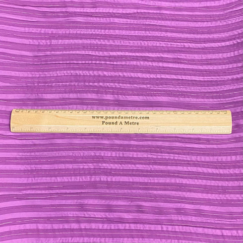 3 Metres Luxury Dressmaking Metallic Chiffon- 55" Wide - (Purple)