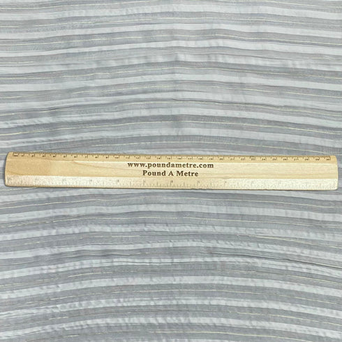 3 Metres Luxury Dressmaking Metallic Chiffon- 55" Wide - (Grey)