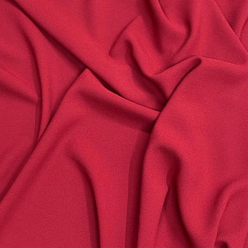 3 Metres Dressmaking Moss Crepe 55" wide (Red)