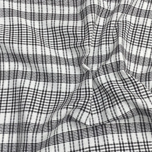 3 Metres Premium Wool Rich Fabric 55" Wide (White & Black)