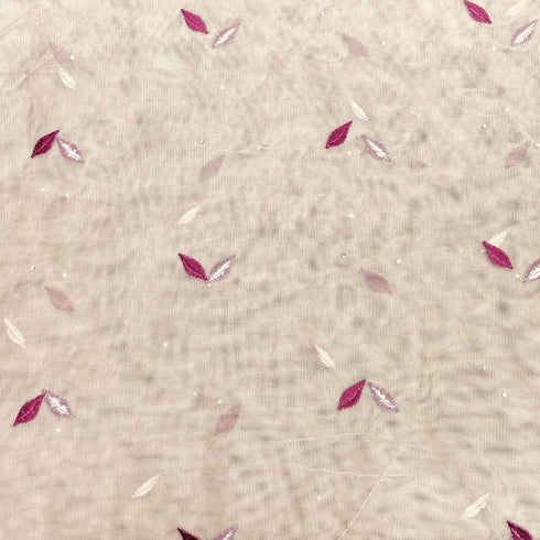 3 Metres Luxurious Embroidery Net - 45" Wide (Beige)