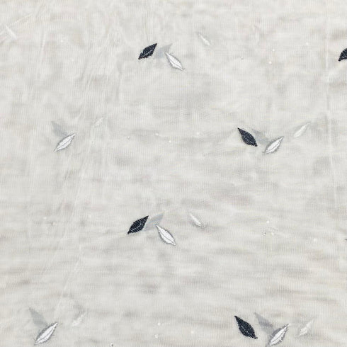 3 Metres Luxurious Embroidery Net - 45" Wide (Black & White)