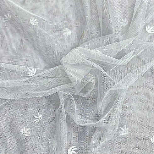 3 Metres Luxurious Embroidery Net - 45" Wide (Grey)