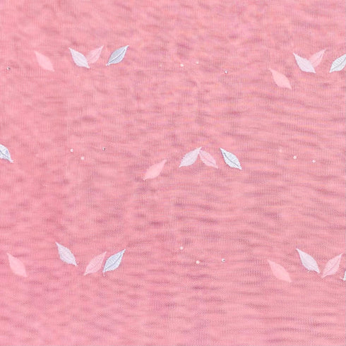 3 Metres Luxurious Embroidery Net - 45" Wide (Peach & White)