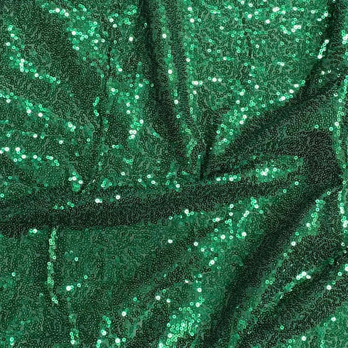 3 Metres - Luxurious Sequins On Net - 55" Wide - (Emerald)