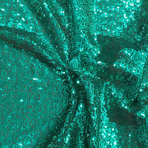 3 Metres - Luxurious Sequins On Net - 55" Wide - (Green)