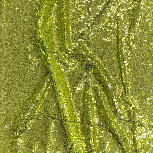 3 Metres - Luxurious Sequins On Net - 55" Wide - (Light Green)