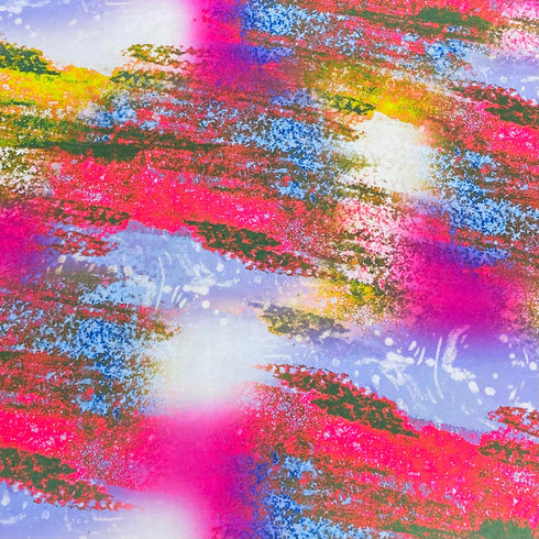 3 Metres Luxury Lounge Wear Printed Satin 55” Wide (Splash)