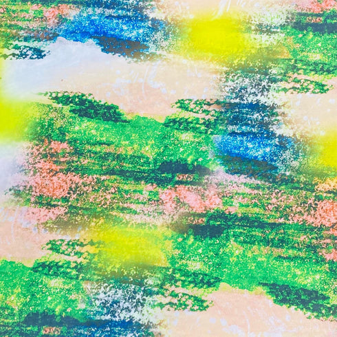 3 Metres Luxury Lounge Wear Printed Satin 55” Wide (Spray Paint)