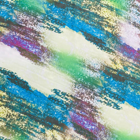 3 Metres Luxury Lounge Wear Printed Satin 55” Wide (Paint Splash)