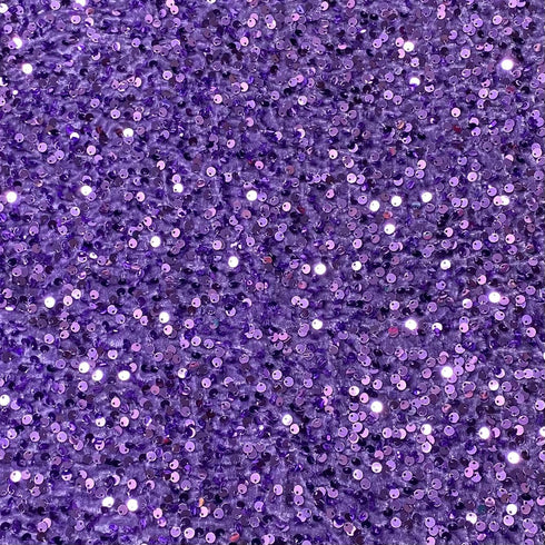 Luxurious Sequins On Velvet- 55" Wide - (Lilac)