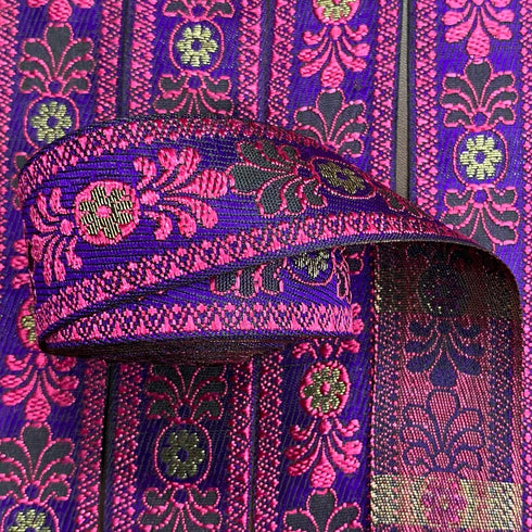 Per Metre, Metallic Trimming, 30mm Wide (Purple)