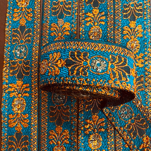 Per Metre, Metallic Trimming, 30mm Wide (Blue)