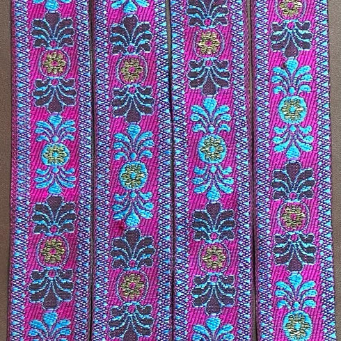 Per Metre, Metallic Trimming, 30mm Wide (Pink)