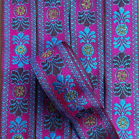 Per Metre, Metallic Trimming, 30mm Wide (Pink)